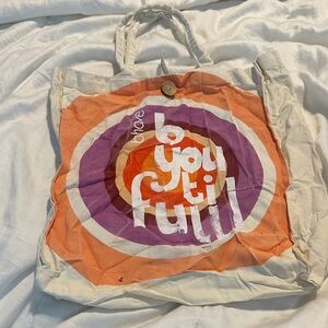 Colorful Tote Bag with Inspirational Print